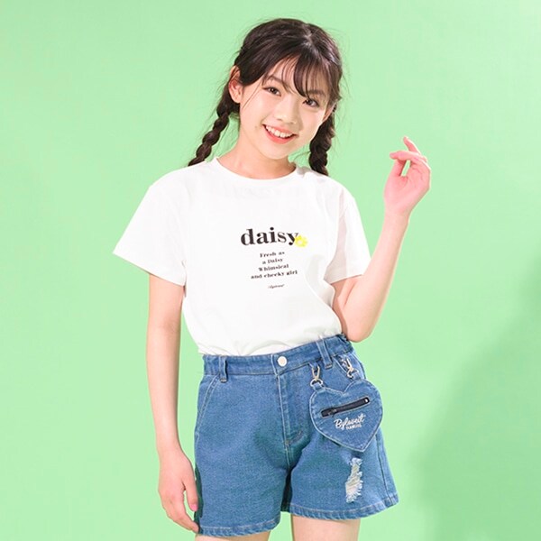 デイジーテキストTシャツ