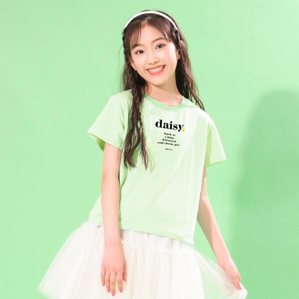 デイジーテキストTシャツ