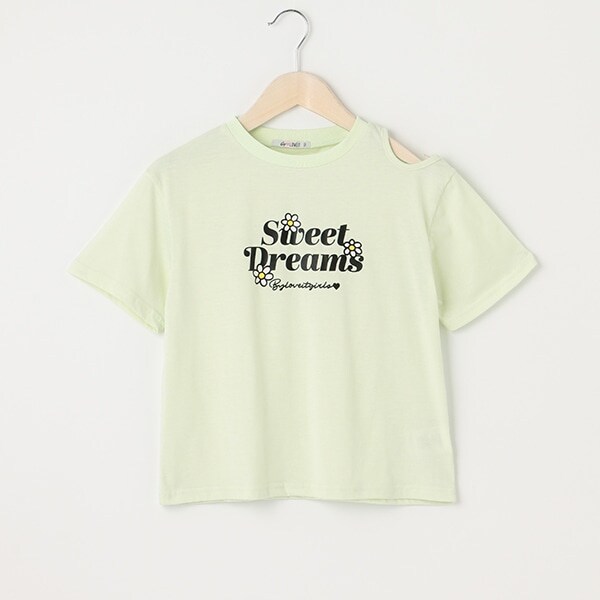 【プチプラ】肩見せデイジーロゴTシャツ