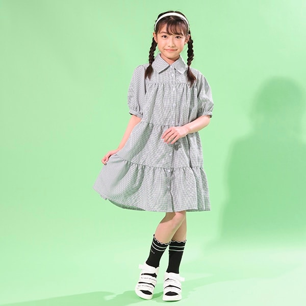 3段ティアードシャツワンピース