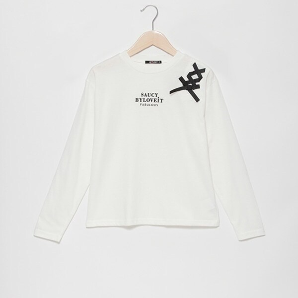 【WEB限定】肩レースアップ長袖Tシャツ