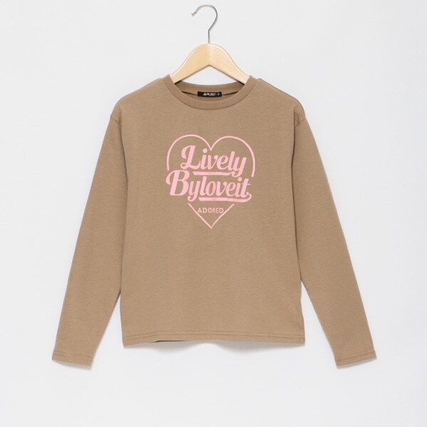 【WEB限定】ハートプリント長袖Tシャツ