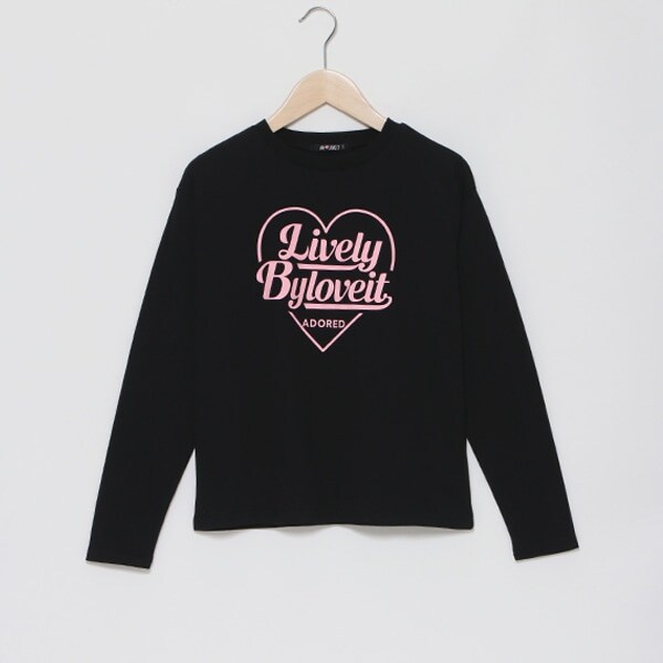 【WEB限定】ハートプリント長袖Tシャツ