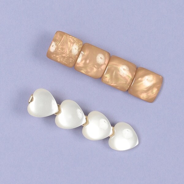 ハート＆スクエアクリップセット