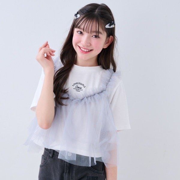 【ニコ☆プチ掲載】チュールキャミつきTシャツ