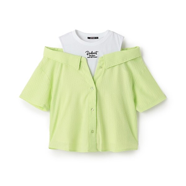 レイヤード風シャツ