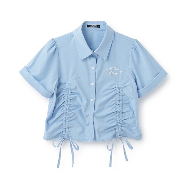 フロントドロストブラウス