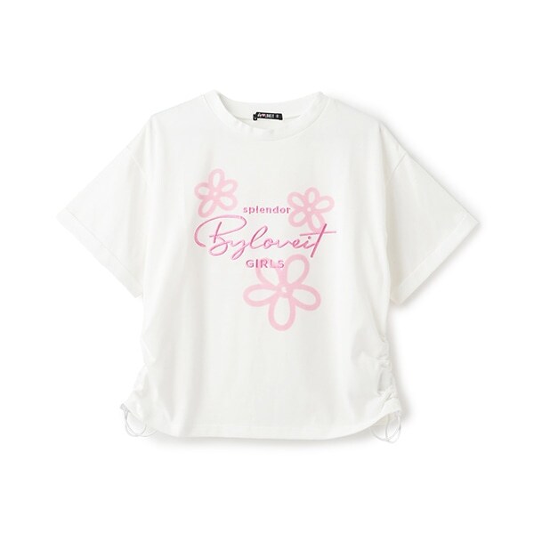 エアブラシフラワーTシャツ