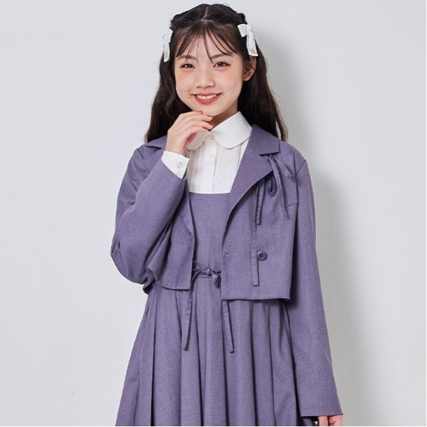 リボンつきショートジャケット