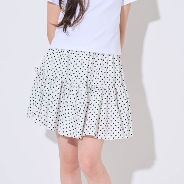 ドットティアードスカート