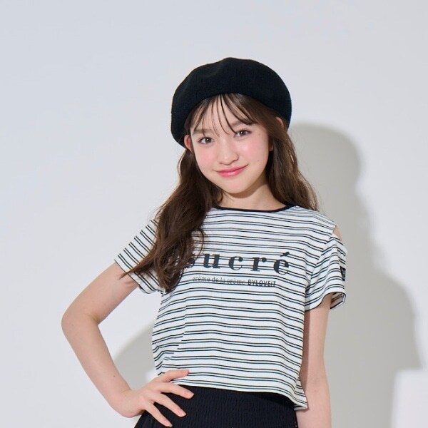 クロップド丈Tシャツ