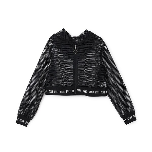 長袖メッシュパーカー