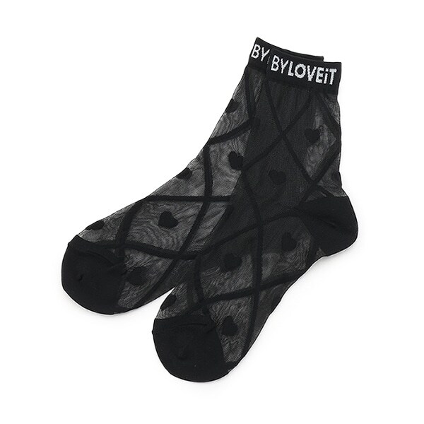 シアーハートクルーソックス