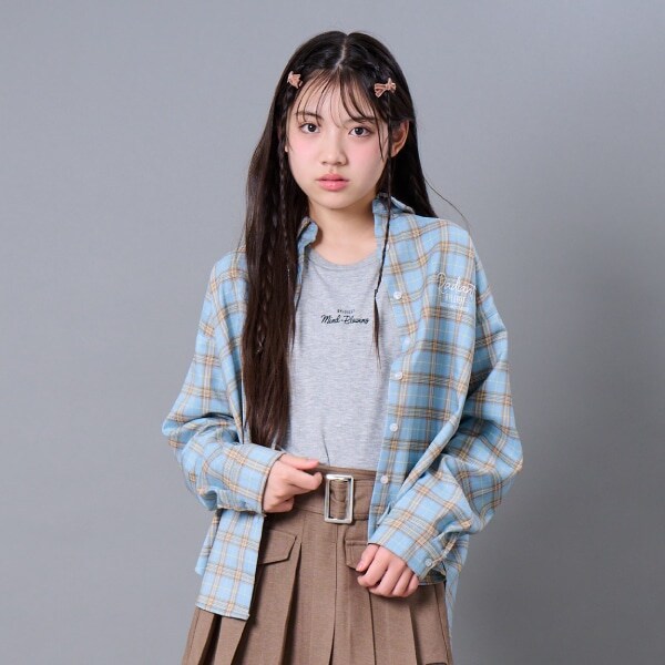 チェックルーズシャツ