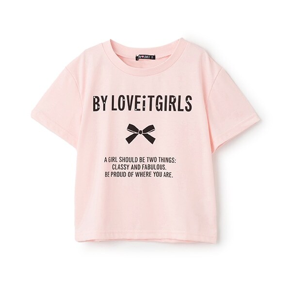 【接触冷感】ロゴリボンプリントTシャツ
