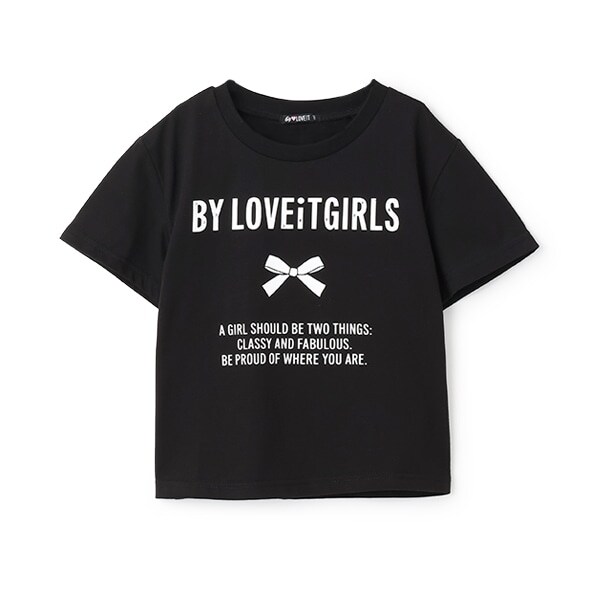 【接触冷感】ロゴリボンプリントTシャツ