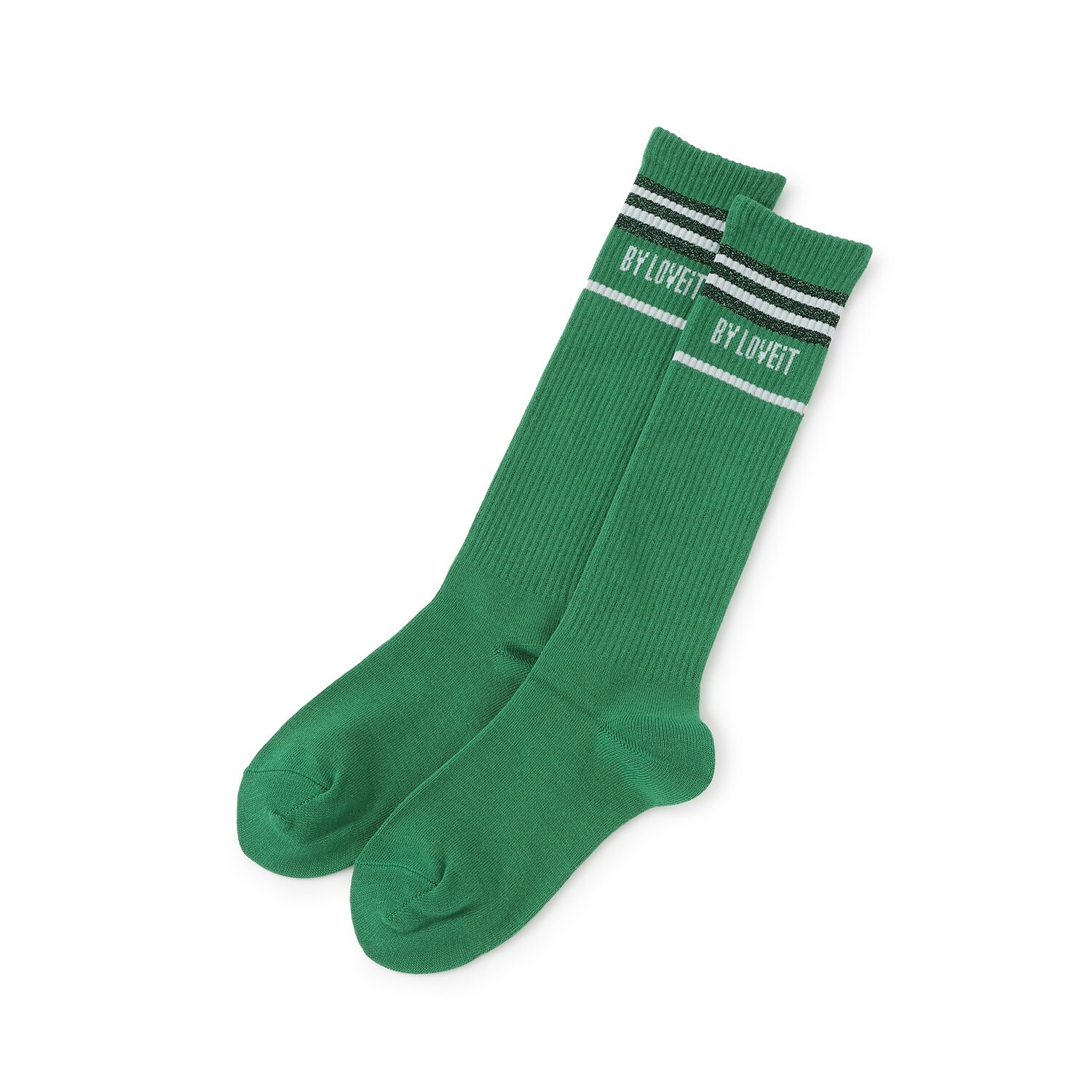 ラメボーダーハイソックス