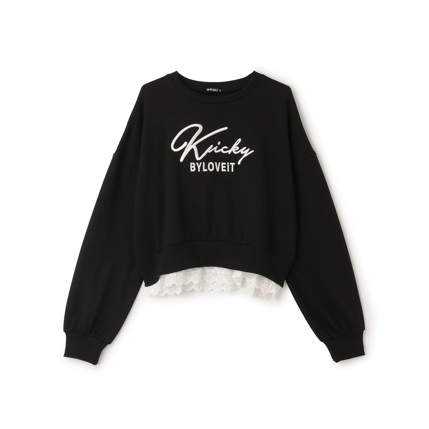 裾レースプルオーバー