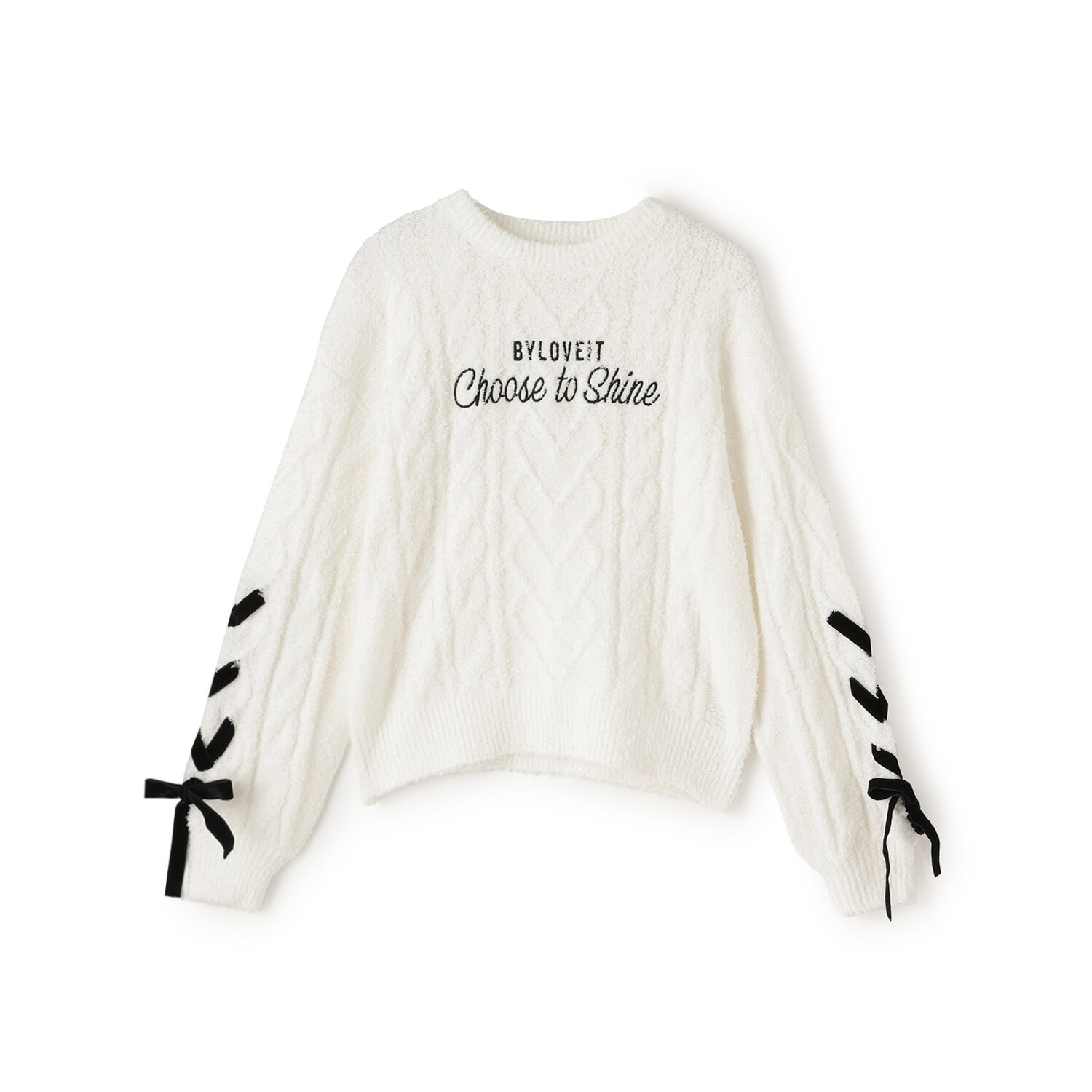 リボンモールニット