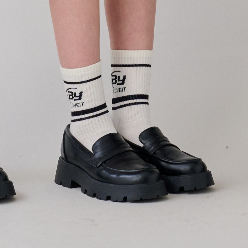 ロゴクルーソックス