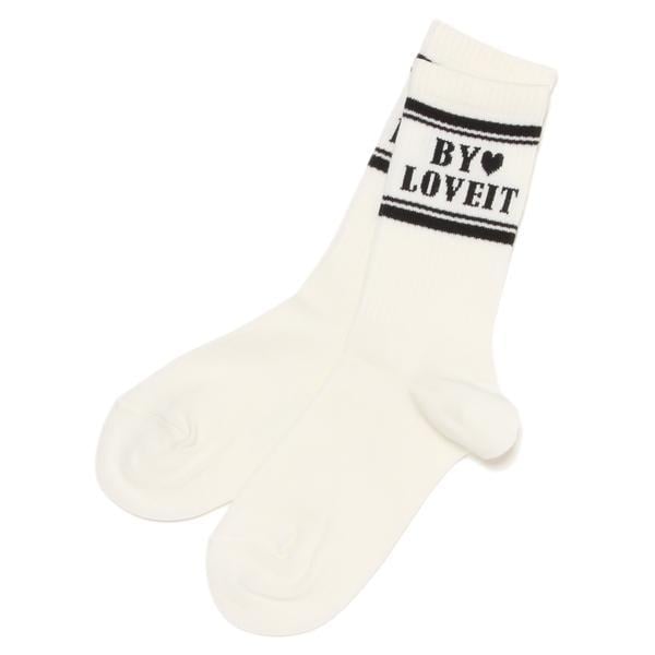 ロゴ入りリブクルーソックス