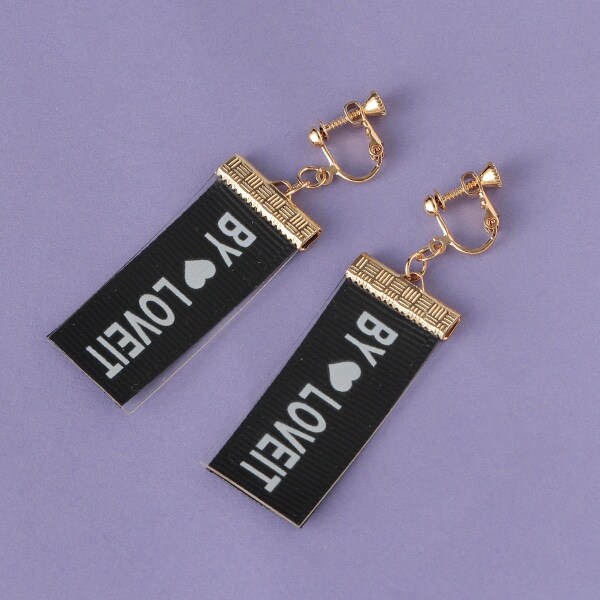 ロゴテープイヤリング