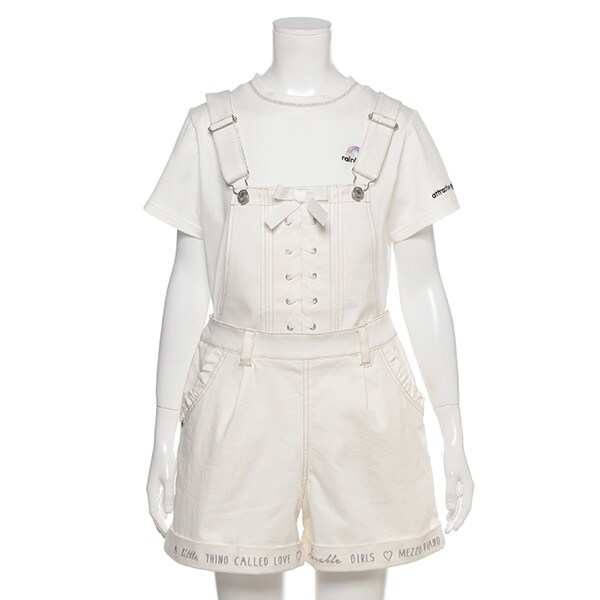 サロペットショートパンツ