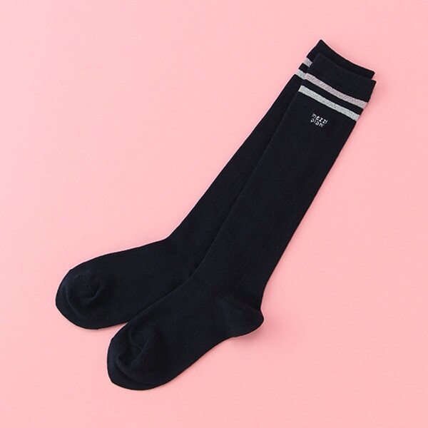 抗菌防臭 ラメラインハイソックス