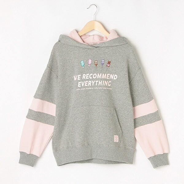 【人気商品再入荷】【直営店で取り扱い無し】 裏毛 袖ブロッキングロング丈パーカー