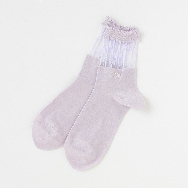 【リピート】【直営店で取り扱い無し】シアーストライプソックス