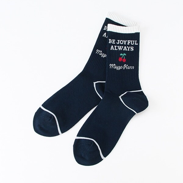 【リピート】【直営店で取り扱い無し】チェリーカレッジクルーソックス【日本製】