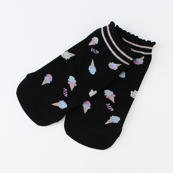 【リピート】【直営店で取り扱い無し】アイス柄スニーカーソックス【日本製】