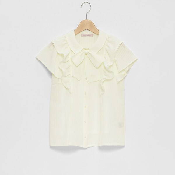 【人気商品再入荷】【直営店で取り扱い無し】フリルリボンブラウス&キャミソールセット