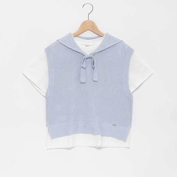 【人気商品再入荷】【直営店で取り扱い無し】メッシュセーラーベスト＆Tシャツセット