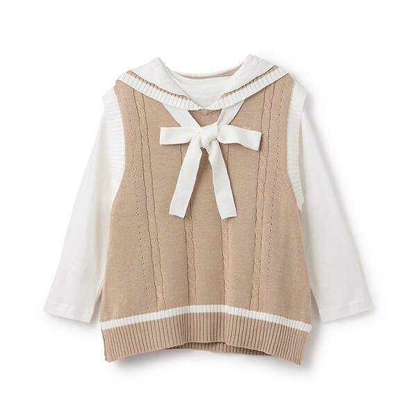 【人気商品再入荷】【直営店で取り扱い無し】セーラーベスト＆長袖Tシャツセット