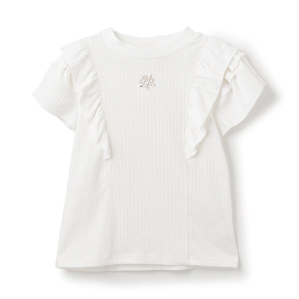 【人気商品再入荷】【直営店で取り扱い無し】2WAY肩あきフリルTシャツ