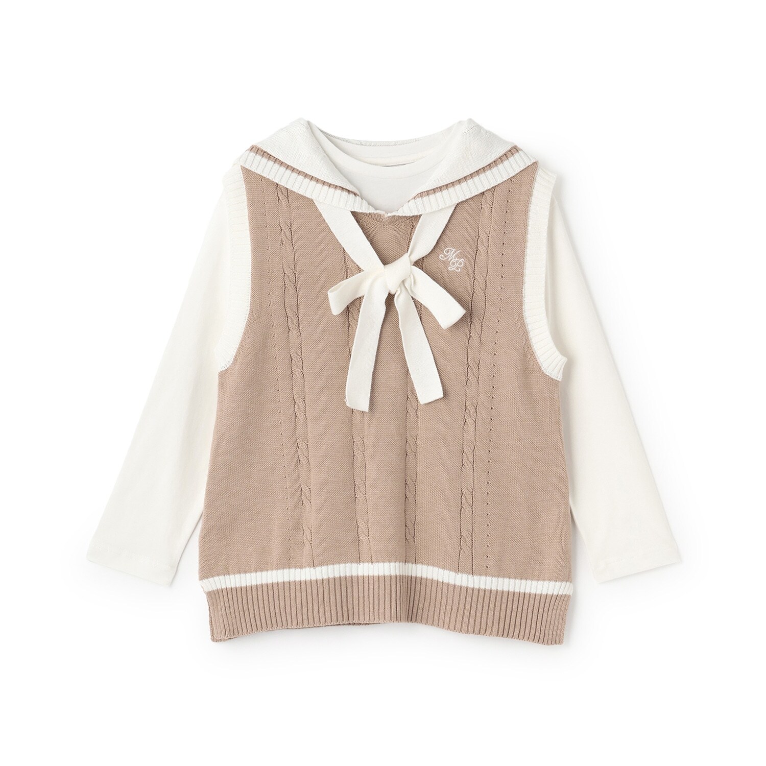 【人気商品再入荷】【直営店で取り扱い無し】セーラーベスト＆長袖Tシャツセット