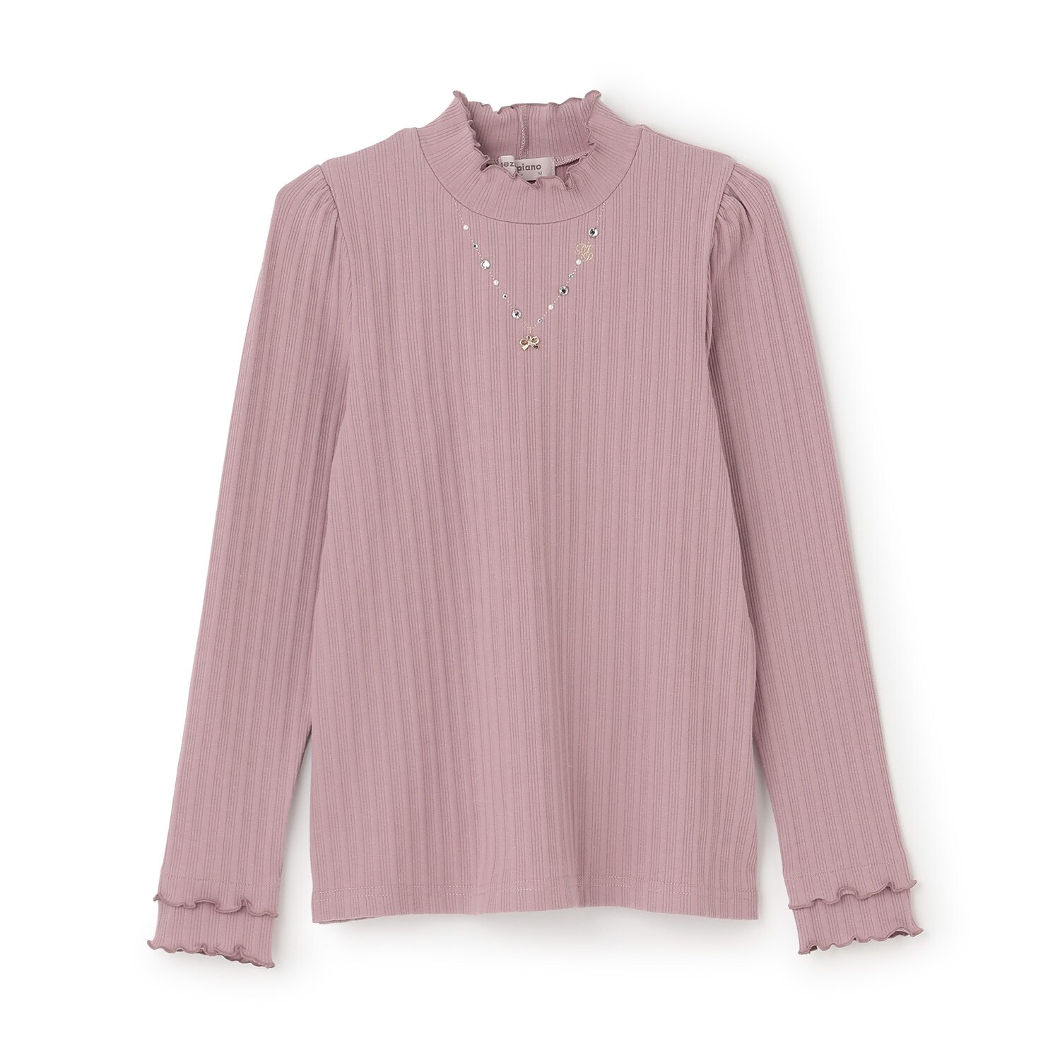 【人気商品再入荷】【直営店で取り扱い無し】リボンネックレス長袖Tシャツ