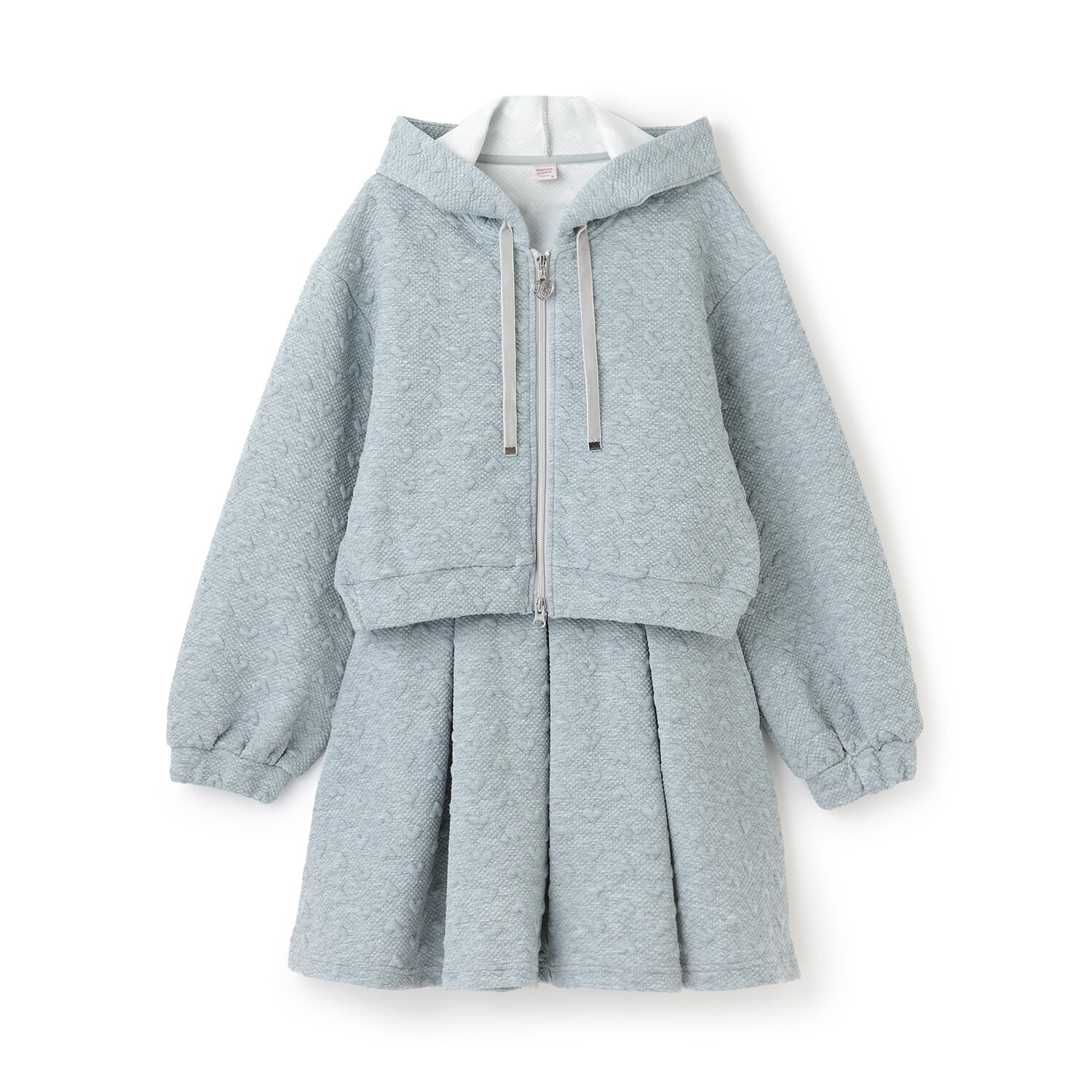 【人気商品再入荷】【直営店で取り扱い無し】ハートジャカードジップパーカ＆スカパンセットアップ