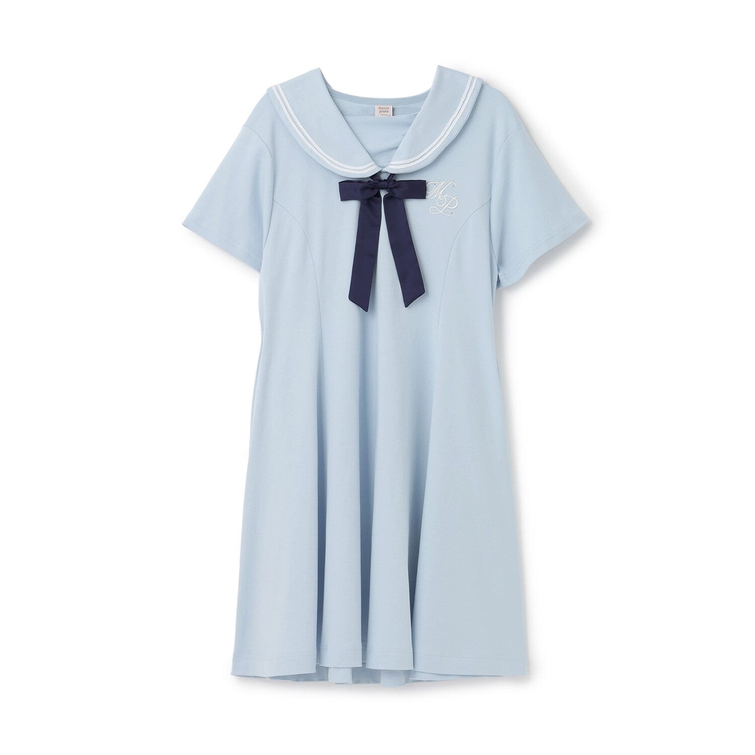 【人気商品再入荷】【直営店で取り扱い無し】【接触冷感】リボンつきセーラーワンピース