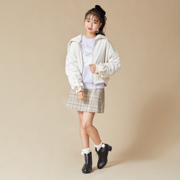 袖レースアップブルゾン