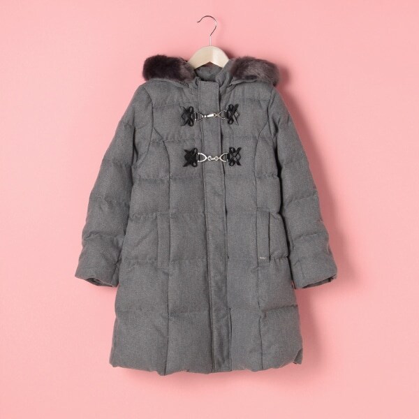 【撥水】 ダッフル風ロングダウンコート