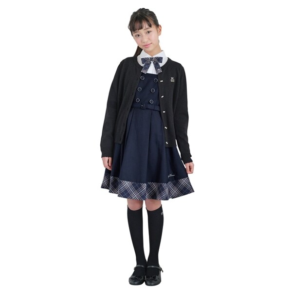 ハイゲージリボンボタンカーディガン