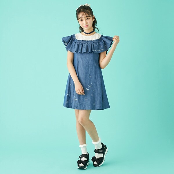 星座刺しゅうワンピース