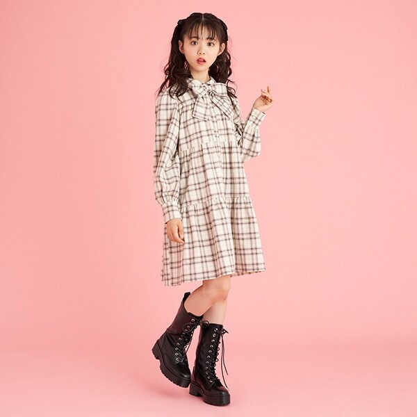 リボンティアードワンピース