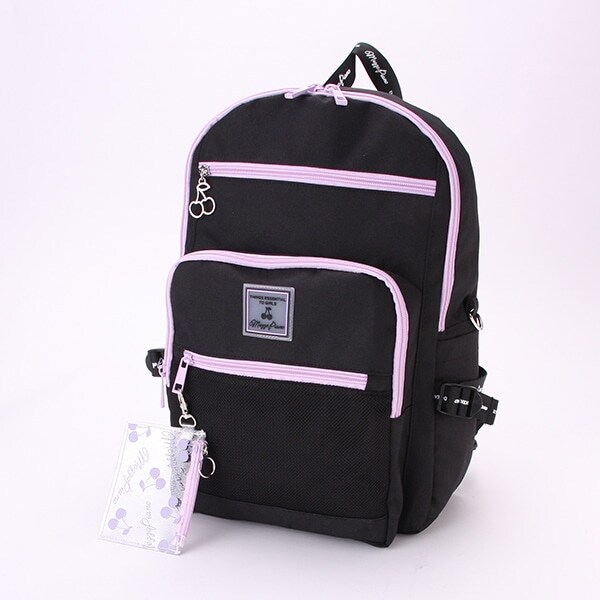 ラメクリアポーチつきリュック