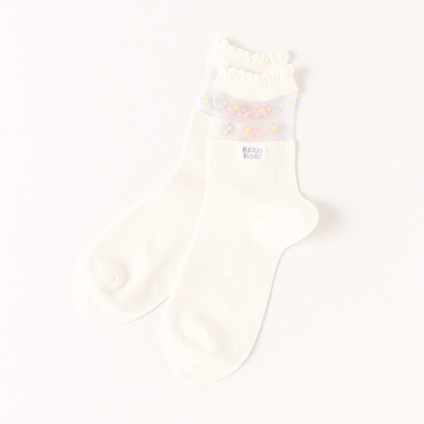 フラワーシアークルーソックス【日本製】
