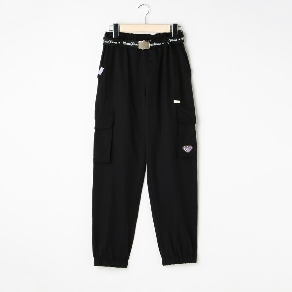 【吸水速乾】ベルトつきジョガーパンツ