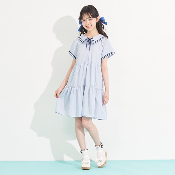 セーラーティアードワンピース