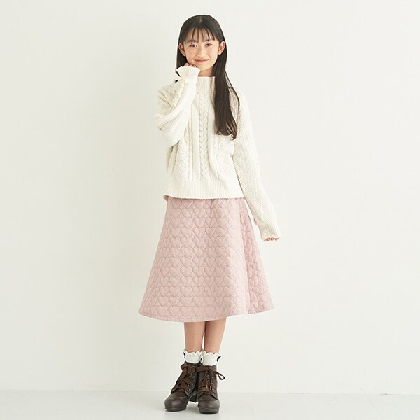 ハートキルティングスカート